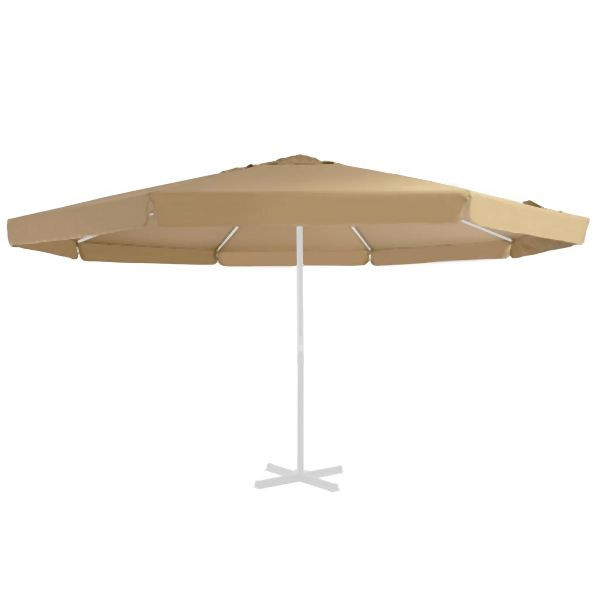 vidaXL Ersatzbezug für Sonnenschirm Taupe 500 cm, 312541