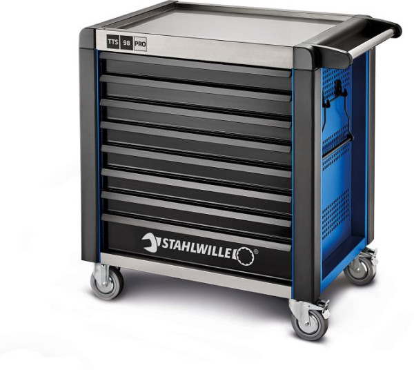 STAHLWILLE Werkstattwagen 98/8 PRO 8 Schub, Länge 651 x 1001 x 1020 mm blau, RAL 270 30 35, 81200173