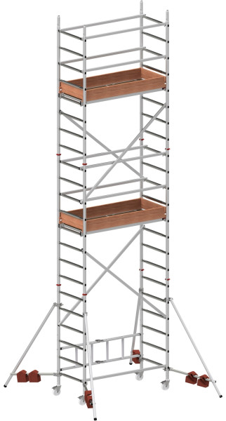 ALU-PRO Modulgerüst ALUPRO concept, Modul 1+2+3, Rahmenteilbreite 0,72 m, Bühnenlänge 1,58 m, Reichhöhe 6,65 m, 7089407