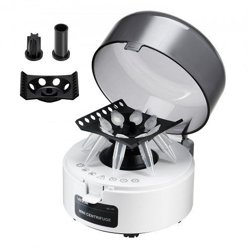 VEVOR Mini-Zentrifuge 3013 xg RCF, 2 in 1 Rotor, 0,2/1,5/2 ml Kapazität, 7000 U/min, geräuscharm für Labore, MNLXJ2ML0000T28X9001V2