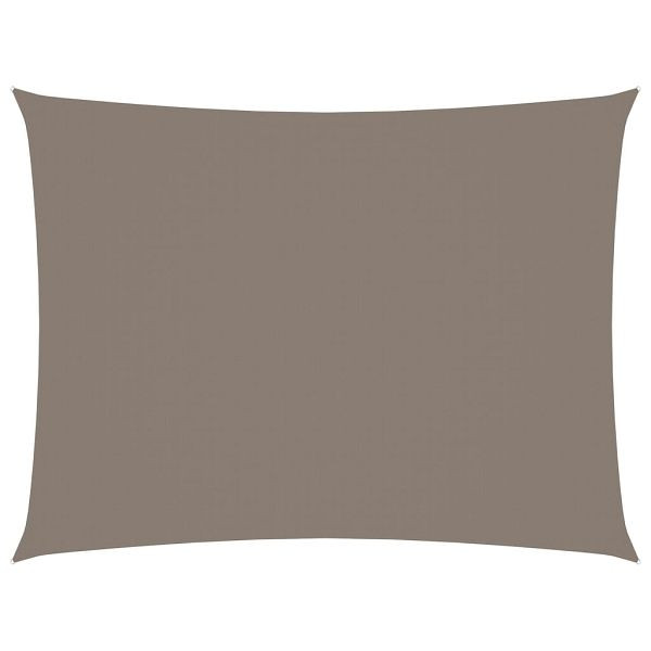 vidaXL Sonnensegel Oxford-Gewebe Rechteckig 5x6 m Taupe, 135439