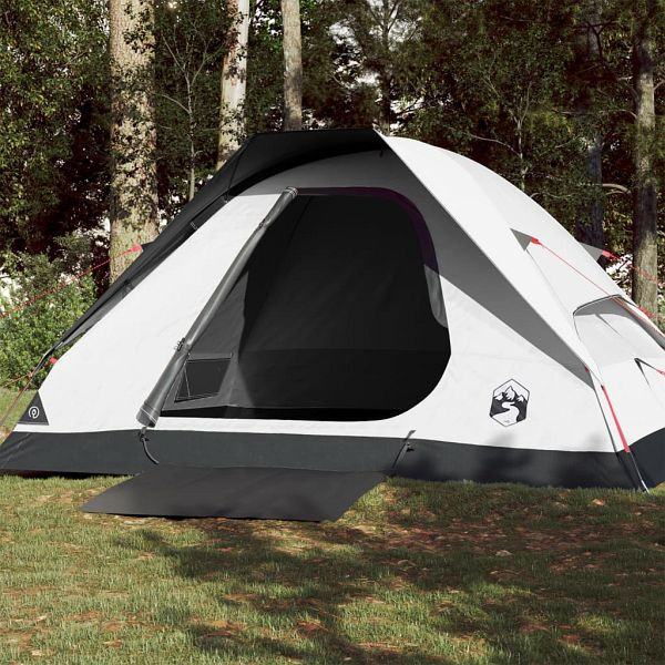 vidaXL Kuppel-Campingzelt 4 Personen Weiß Dunkel Wasserdicht, 94780