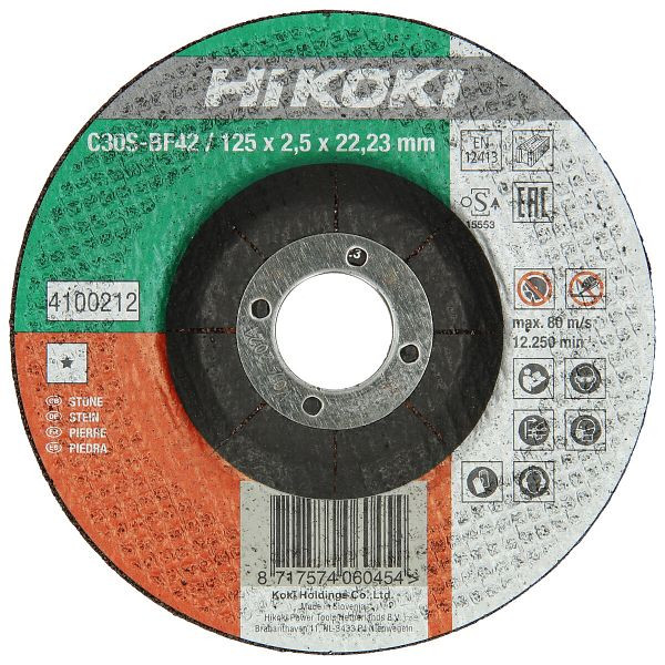 HiKOKI Trennscheibe 125x3x22,23 mm Stein, F 42, 4100212