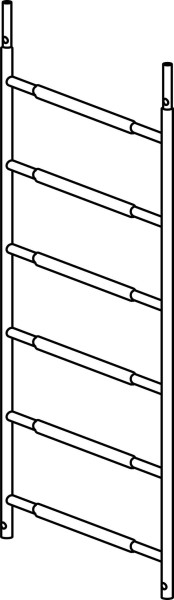 ALU-PRO Rahmenteil mit 6 Sprossen, Breite 0,72 m, Länge 1,67 m, 7079422