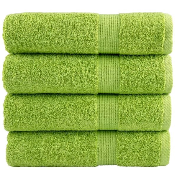 vidaXL Premium-Duschtücher SOLUND 4 Stk. Apfelgrün 70x140 cm 600 g/m², 137501