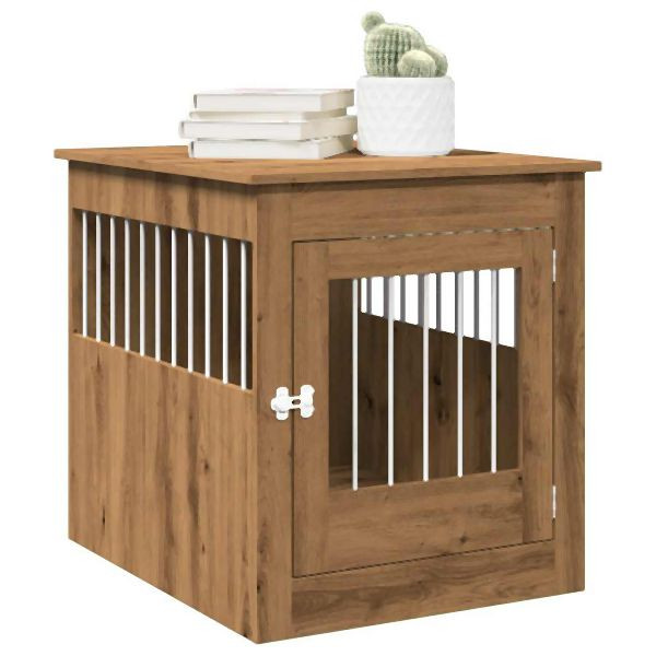 vidaXL Hundekäfig im Möbelstil Artisan-Eiche 64,5x80x71 cm, 857646