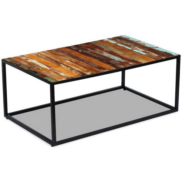 vidaXL Couchtisch Altholz Massiv 100x60x40 cm, Mehrfarbig, 243336