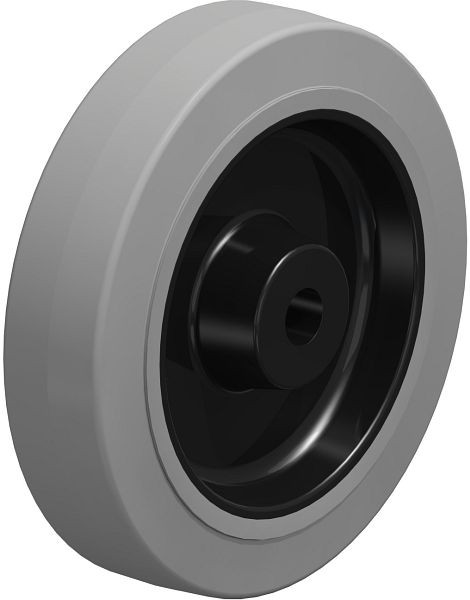 Blickle POEV 200/20XR-SG Rad aus Elastik-Vollgummi, Grau, 103606
