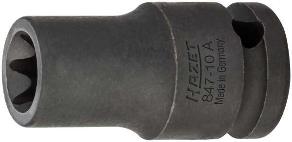 Hazet Schlag-, Maschinenschrauber Steckschlüsseleinsatz, TORX®, Vierkant hohl 6,3 mm (1/4 Zoll), Außen TORX® Profil, E8, 850S-E8