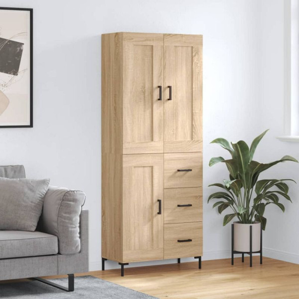 vidaXL Highboard Sonoma-Eiche 69,5x34x180 cm Holzwerkstoff, 3200004