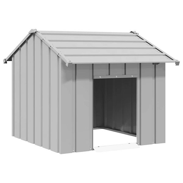 vidaXL Hundehütte mit Dach 85x107x81 cm Verzinkter Stahl, 4100914