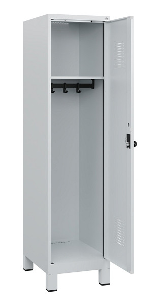 C+P Spind Evolo PLUS, Füße, 1 Abteil, 1630x400x500mm, 7035/7035, Drehriegel, 0490105-12 S10013