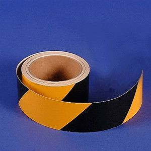 Moedel Warnmarkierung linksweisend, PVC-Folie, Gelb-Schwarz, 50 mm x 16,5 m, 54294