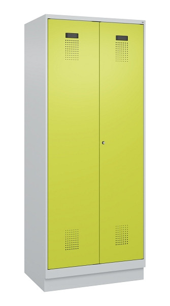 C+P Putzmittel-Spind Evolo PLUS, mit Sockel, 2 Abteile, 1950x800x500mm, 7035/002, Zylinderschloss, 049120-02 S10042