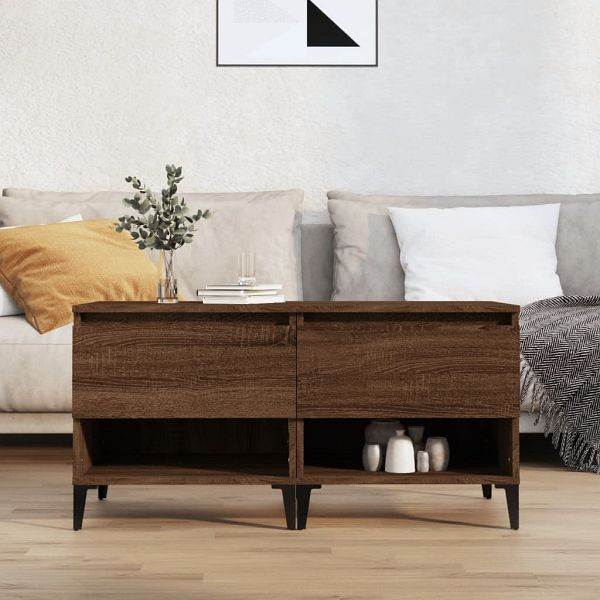 vidaXL Beistelltische 2 Stück Braun Eichen-Optik 50x46x50 cm, 819563