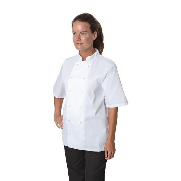Whites Boston Kochjacke kurze Ärmel weiß M, Polybaumwolle, B250-M