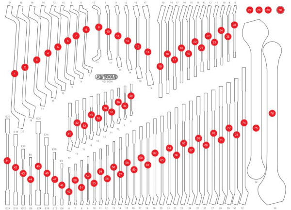 KS Tools Leere Schaumstoffeinlage zu 821.0076, 821.0076-97
