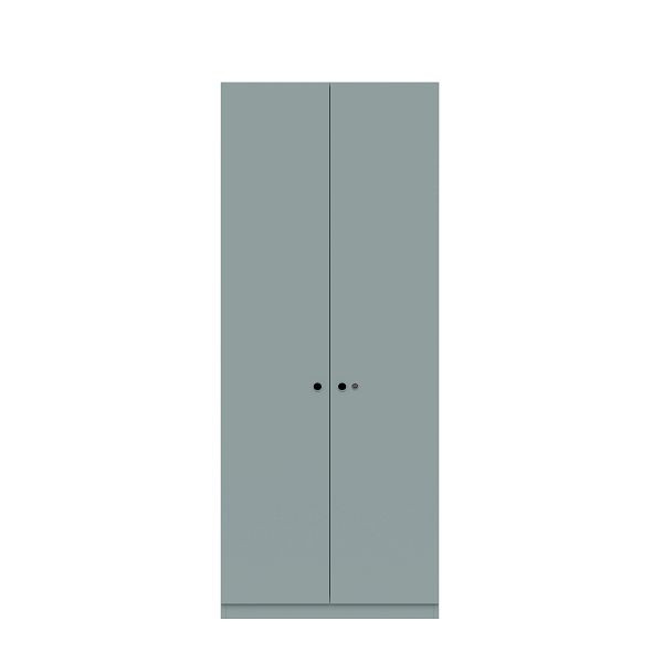 Bisley Flügeltürenschrank Pren, Mit Zylinderschloss, 4 Fachböden für 5 OH, H 1970 x B 800 x T 500 mm, 068 fjorde grün, PNC08194SL068