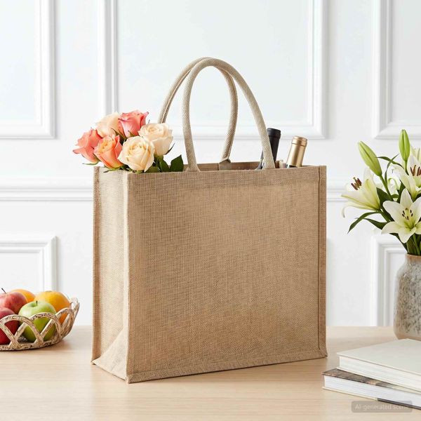 vidaXL Jute-Handtaschen 50 Natur 42 x 33 x 19 cm 100% Tossa-Jute, 42012277