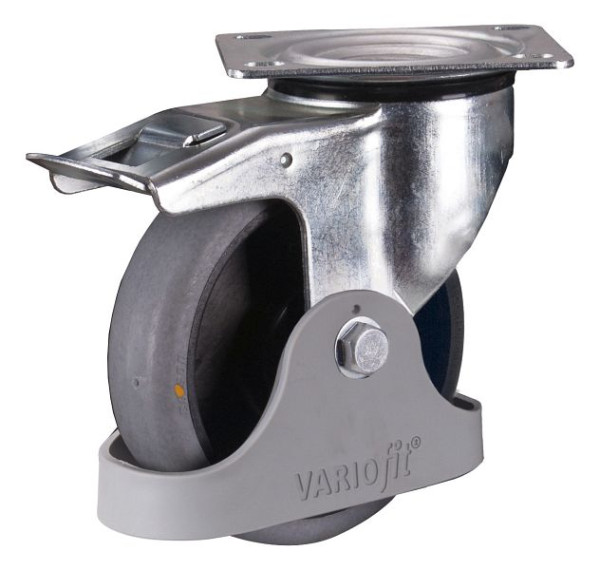 VARIOfit Bremsrolle elektrisch leitfähig, 160 x 40 mm, grau, dpg-160.036
