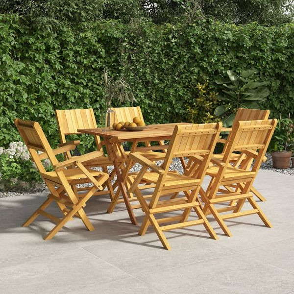 vidaXL Gartenstühle 6 Stück Klappbar 55x61x90 cm Massivholz Teak, 3155062
