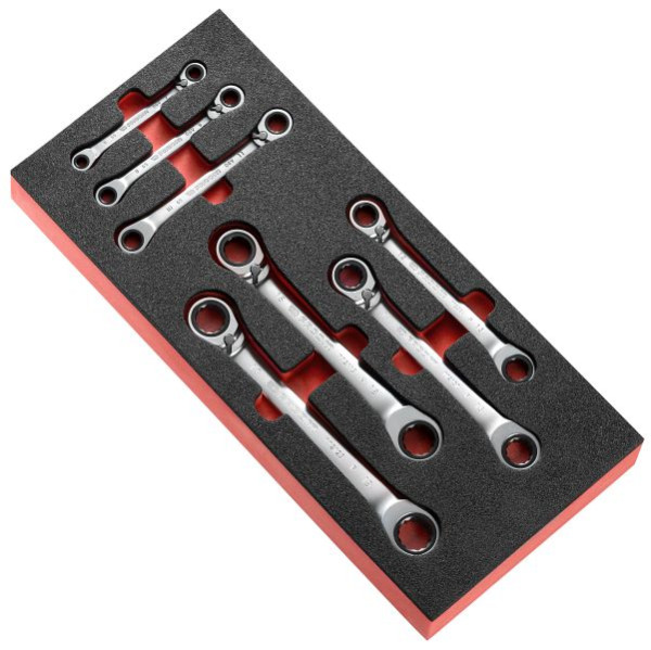Facom Modul - Knarrenringschlüssel, 7-teilig, Serie 65, MODM.65J7