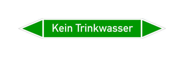 Schilder Klar Rohrleitungskennzeichen Kein Trinkwasser, 33000x90 mm Folie selbstklebend, 101440/95