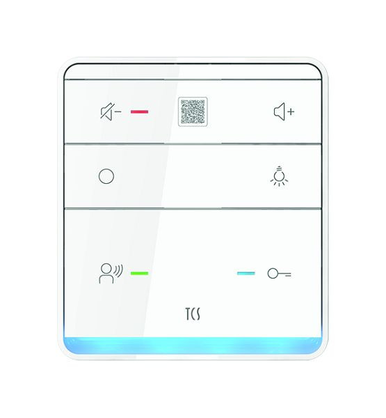 TCS Türkontrollsystem Audio Innenstation zum Freisprechen Serie TASTA PRO mit 6 Tasten SDI, AP weiß, ISW6010-0145