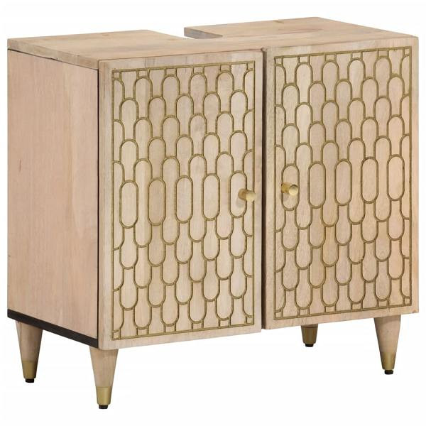 vidaXL Waschbeckenunterschrank 62x33x58 cm Massivholz Mango, 358267