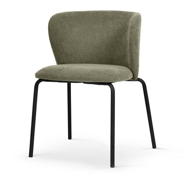 Deskin Konferenz-/Besucherstuhl DUKO DV, 4 Fuß Gestell, schwarz, Stoff Scala, grün-meliert, 352647