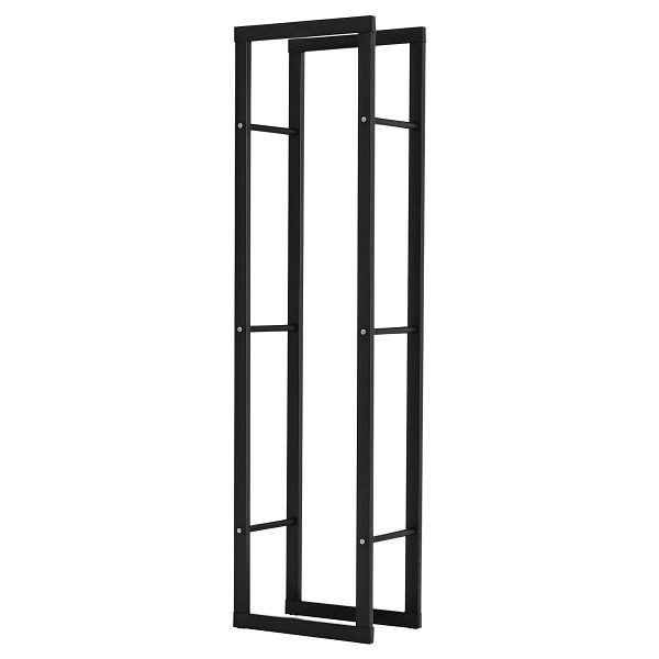 HOMCOM Kaminholzregal Metall 40 x 25 x 150 cm Brennholzregal Stapelhilfe Stahlrahmen bis 100kg Kaminholzunterstand, 820-147