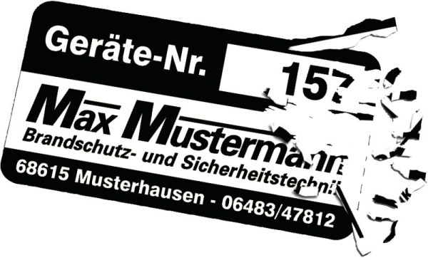 Moedel Inventaretiketten schwarz/weiß, Dokumentenfolie, 50x25 mm, VE: 100 Stück/Rolle, 60416