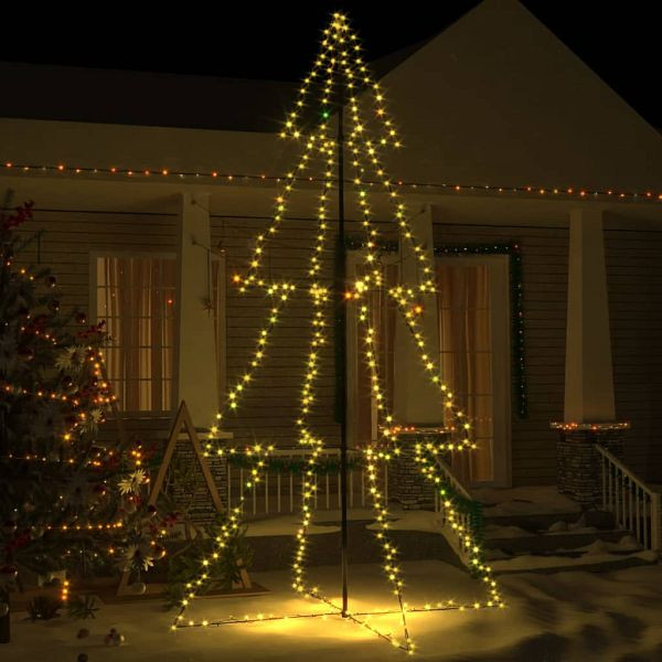 vidaXL Weihnachtsbaum in Kegelform 360 LEDs Indoor Outdoor 143x250 cm, 328591