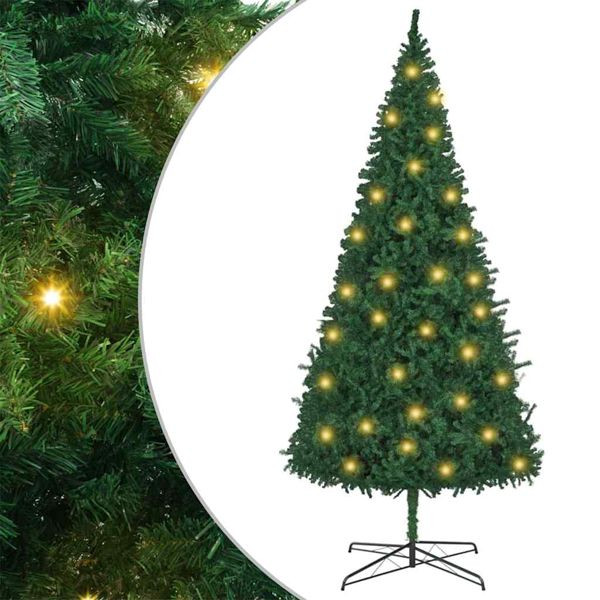 vidaXL Weihnachtsbaum mit dekorativen Saitenlichtern Grün 400 cm PVC, 3394812