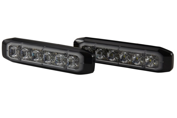 HELLA LED-Blitz-Kennleuchte, BST-Slim, 12/24V, weiß, Schraubanschluss/Anbau, Kabel: 250mm, Stecker: offene Kabelenden, Set, 2XD 014 592-901