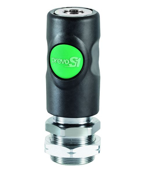 Prevost Rohrleitungsdose mit Innengewinde-2 Kupplungen und Ablass-European Profil-Durchgang 7,4mm, Eingang G 3/4, Ausgang 2 Kupplungen=ESI 07, ESI 078104WK