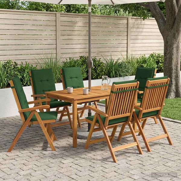 vidaXL 7-teiliges Garten Essset Natur Massivholz Akazie, 3434565