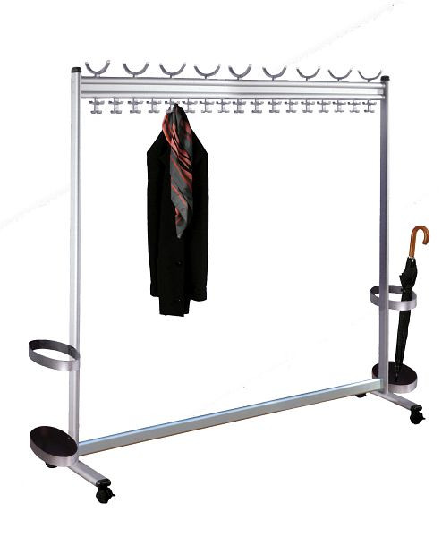 Kerkmann Reihengarderobe Multiline, B 1800 x T 400 x H 1700 mm, Aluminium, 31675885