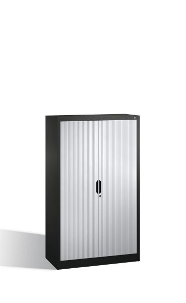 C+P Rollladenschrank Omnispace, H1660xB1000xT420mm, Farbe: Schwarzgrau / Lichtgrau, Griffmulde, 4 OH, 3212-00 S10058