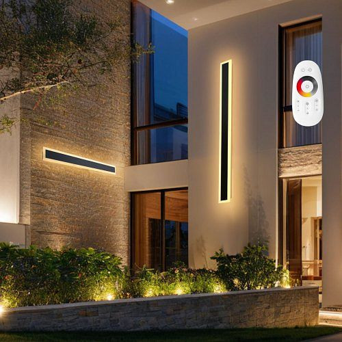 VEVOR Wandleuchten 2er-Set, 100 cm Streifen, 2700K–6000K, IP65 wasserdicht, rostfrei, dimmbar, für Außenbereich, HWBDBDRGBDDKE0PHC001V7