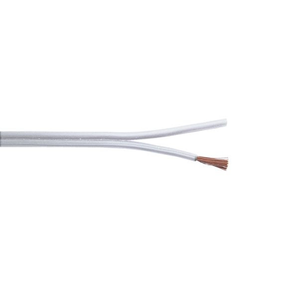 bda connectivity Lautsprecherkabel LSP 2 x 4,00mm² weiß - 100m Spule, 10490111