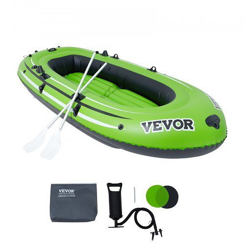 VEVOR Schlauchboot Fischerboot für 4 Personen, 45,6-Zoll-Aluminiumruder, 2 Sitze, 499 kg Kapazität, YCK4RK00000087X5RV0