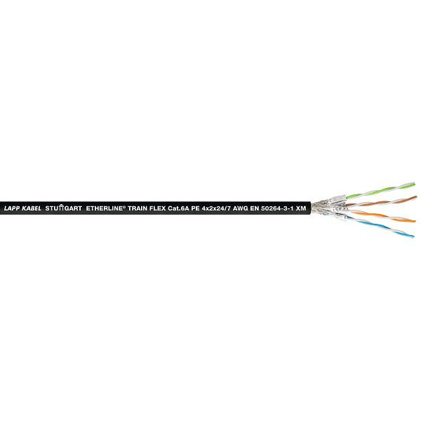 LAPP Ethernet-Leitung ETHERLINE® TRAIN FLEX Cat.6A 4x2x24/7 PE, VE: 500 Meter, 2170908/500