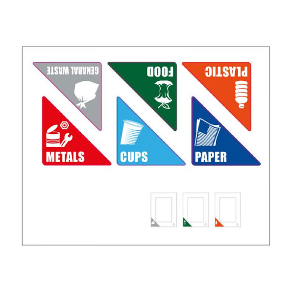 STEIN HGS Recycling Aufkleber RecycloFlex, english, VE: 6 Stück, 84146.0002