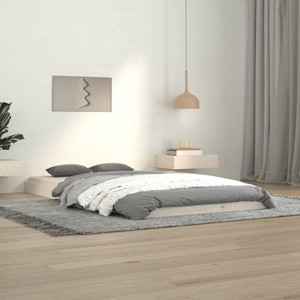 vidaXL Massivholzbett Weiß 100x200 cm Kiefer, Material des Bettgestells: Massives Kiefernholz, 823455