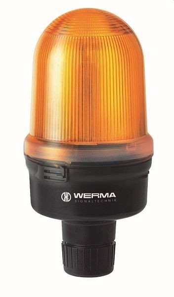 WERMA Blitzleuchte Rohrmontage 230VAC Gehäusefarbe schwarz YE- gelb, 828.340.68