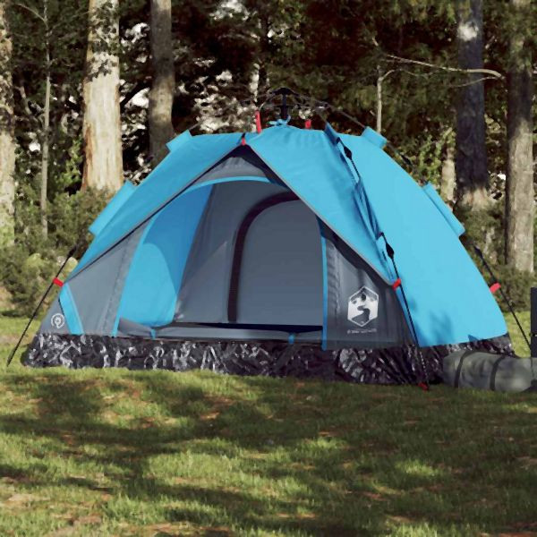 vidaXL Kuppel-Campingzelt 2 Personen Blau Quick Release, 4004190