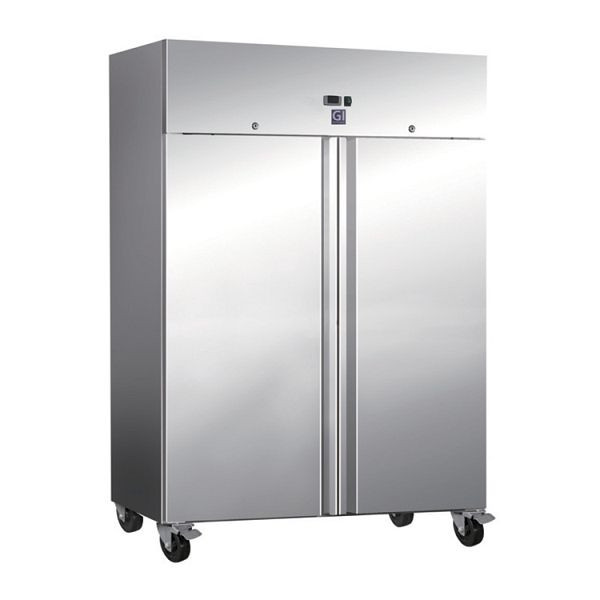 Gastro-Inox Edelstahl 1200 Liter Gefrierschrank statische Kühlung mit Ventilator, Nettokapazität 1173 Liter, 201.005