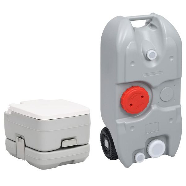 vidaXL Tragbare Camping-Toilette mit Wasserbehälter, 3186654