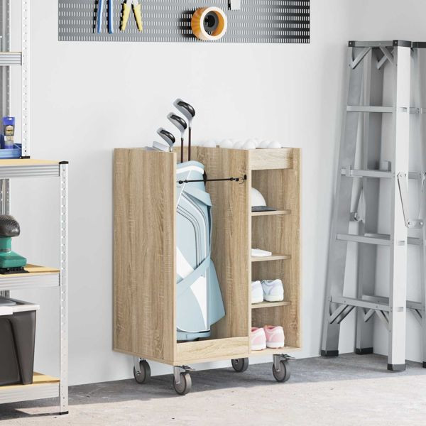vidaXL Golf Schrank Mit Rad Uni Sonoma-Eiche 65 x 45 x 98 cm, 899449